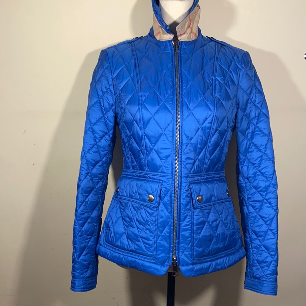 BNWT  women’s Burberry Brit Vibrant Blue jacket. Size S